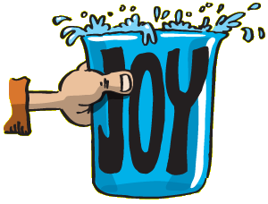 cup overflowing with joy